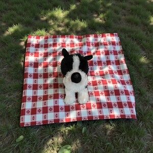 Webkinz Boston Terrier Plush Puppy Dog No Code 8” Black White Soft Stuffed HM173